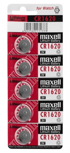 MAXELL Batería de reloj 3V Pilas de litio de pila de botón CR1620
