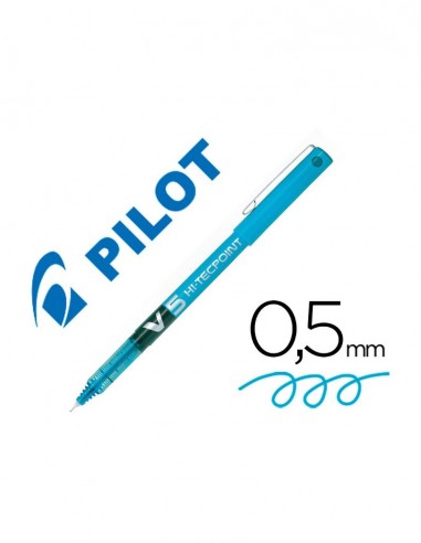 BOLIGRAFO PILOT V5 0.5 AZUL CLARO