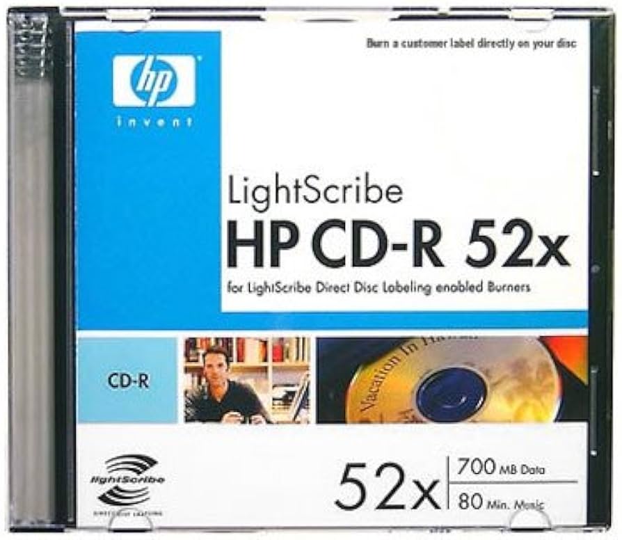 CD-R HP 52X 700MB LIGHTSRIBE