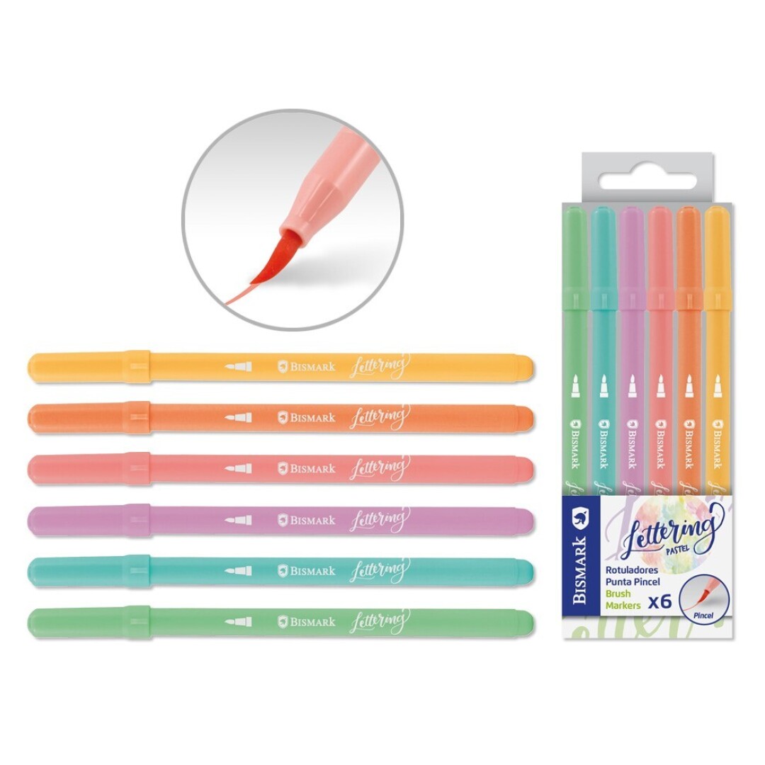 Bismark 6 Rotuladores Pastel Para Lettering - Punta 1 mm – Be To