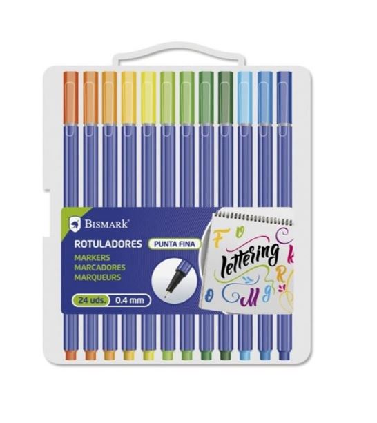 ROTULADORES LETTERING BISMARK 12 COLORES