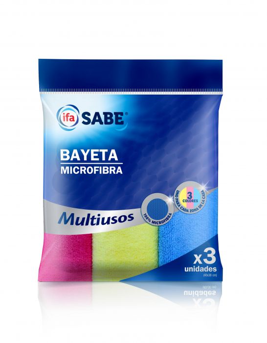 BAYETA MICROFIBRA IFA-SABE PACK 3 UNIDADES